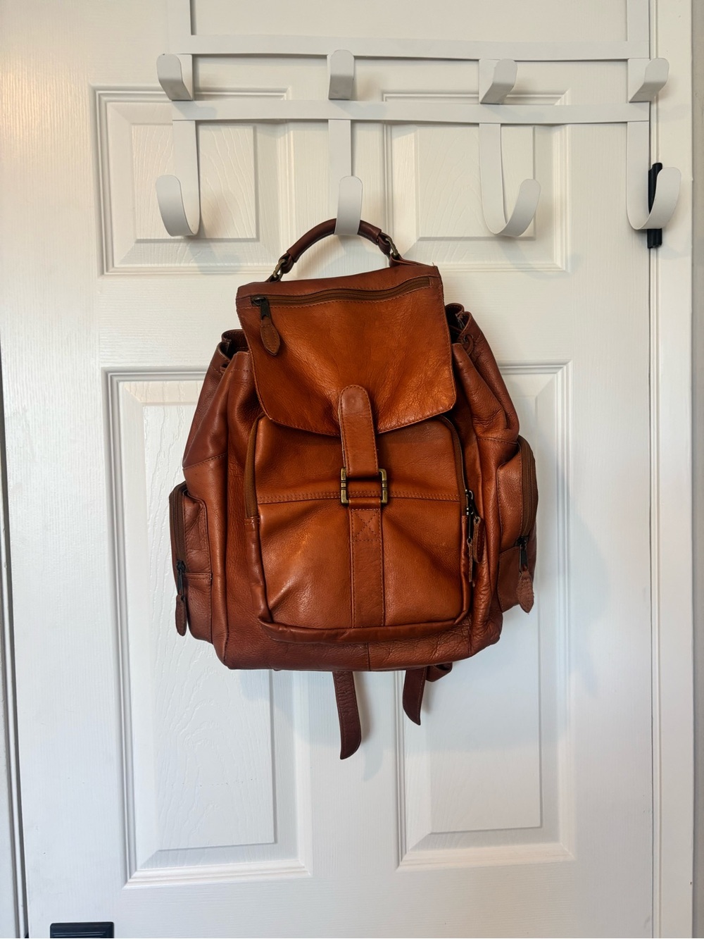 Leather Backpack - Tan Travel & Work Backpack